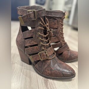 Matisse Getty snakeskin boots